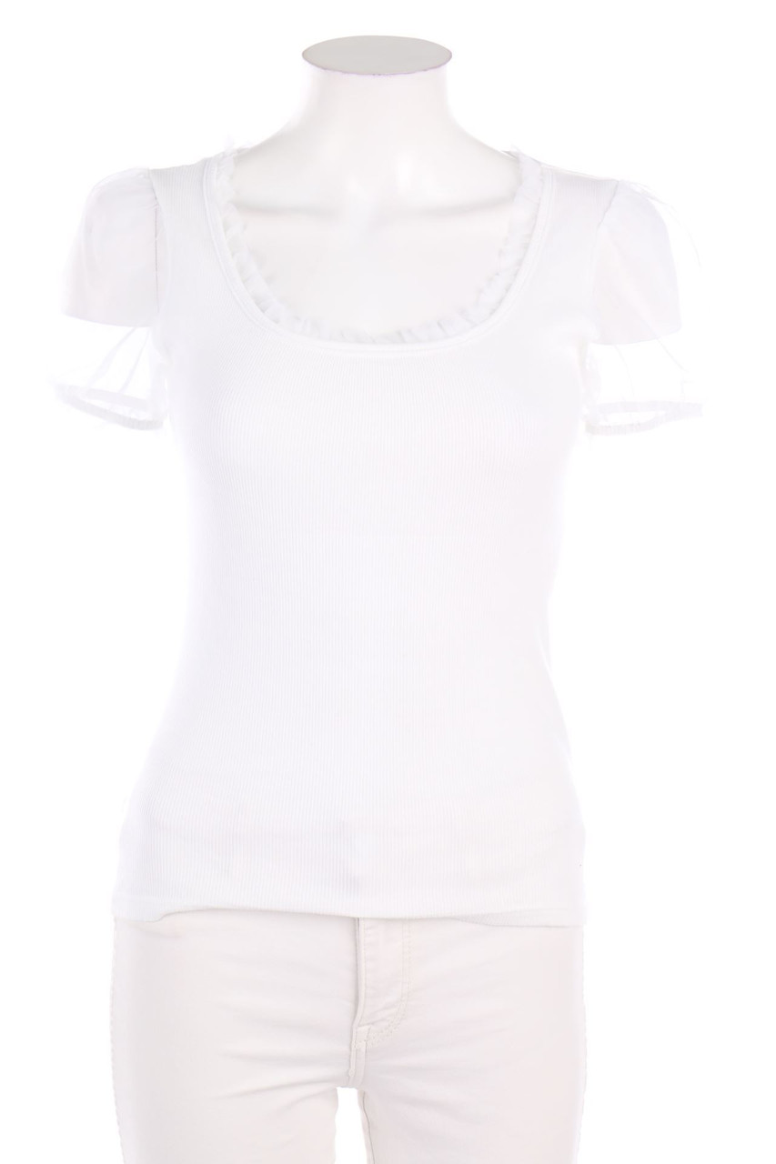 RIVER ISLAND - Kurzarm-Shirt mit Mesh-Einsatz - D 34