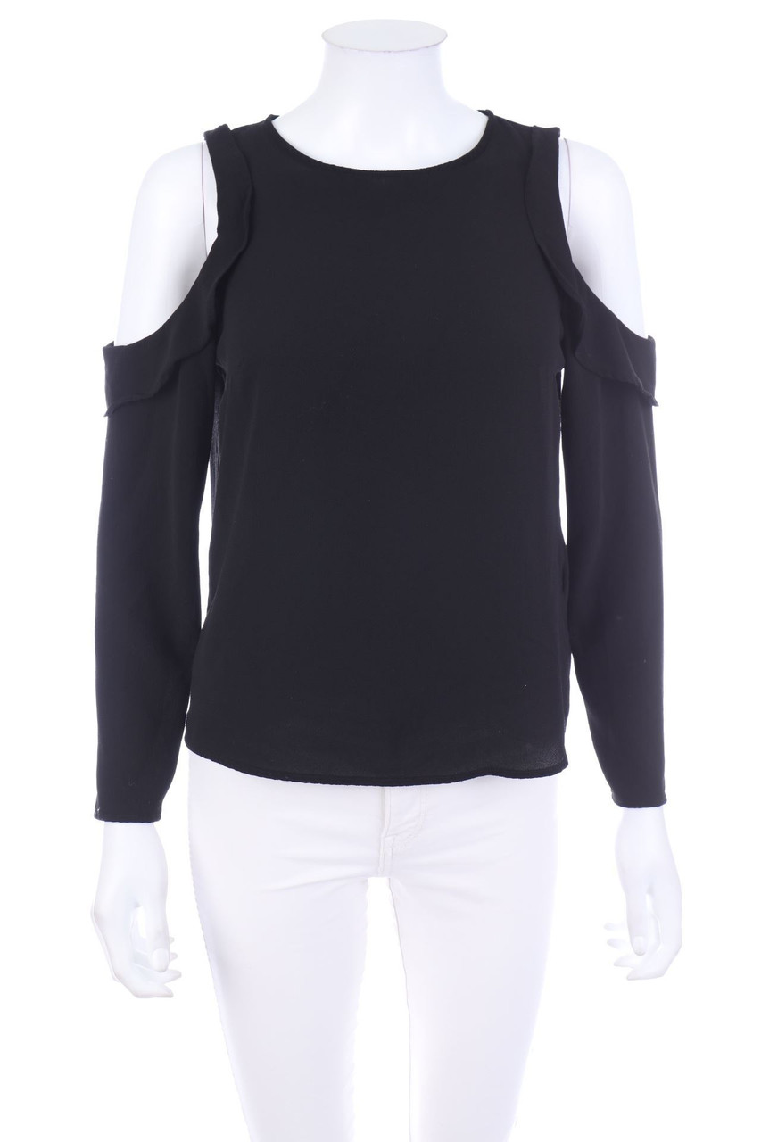 H&M DIVIDED - Cold-Shoulder-Bluse mit Volants - D 38