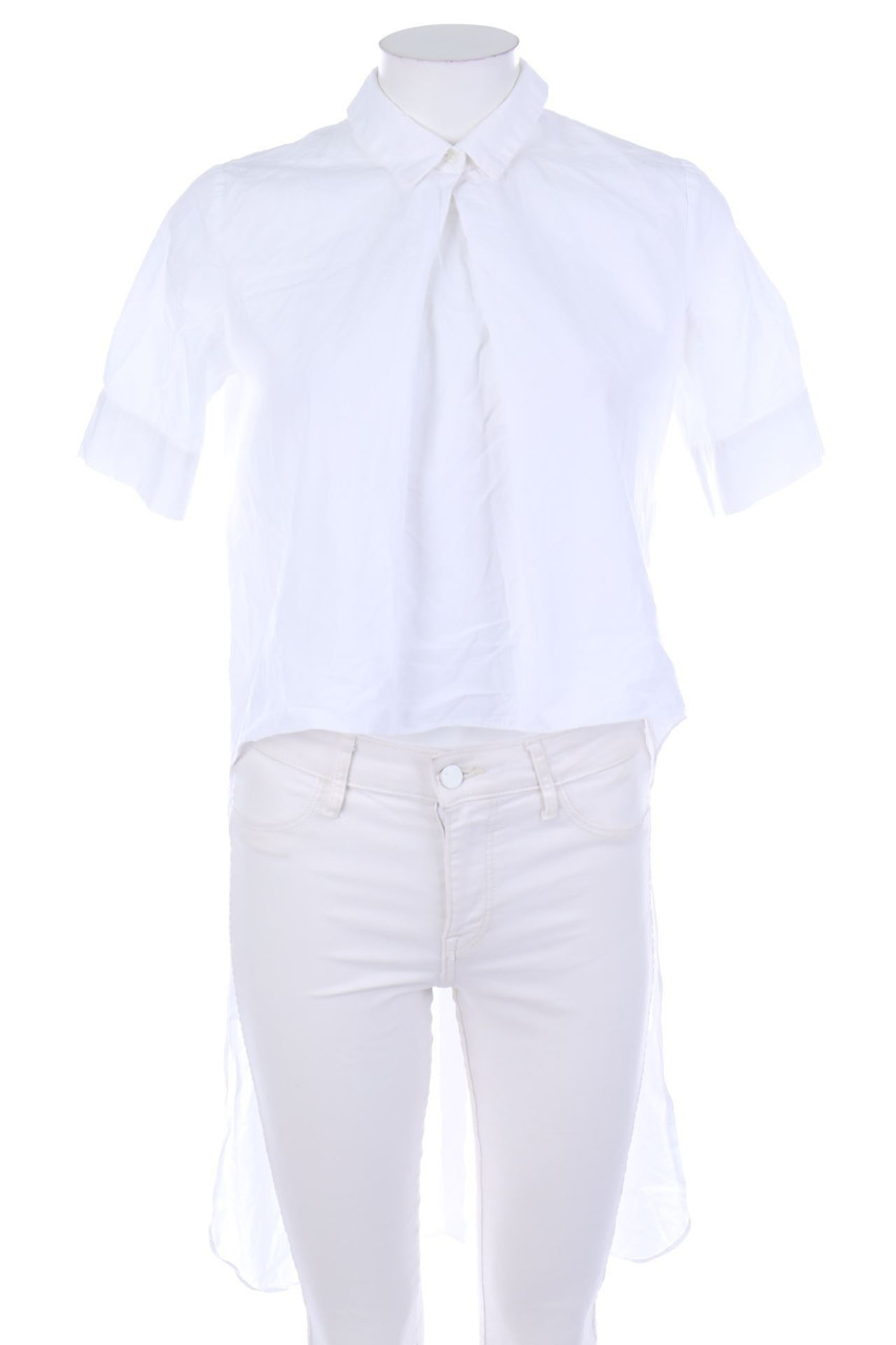 ZARA TRF - Vokuhila-Kurzarm-Bluse - S