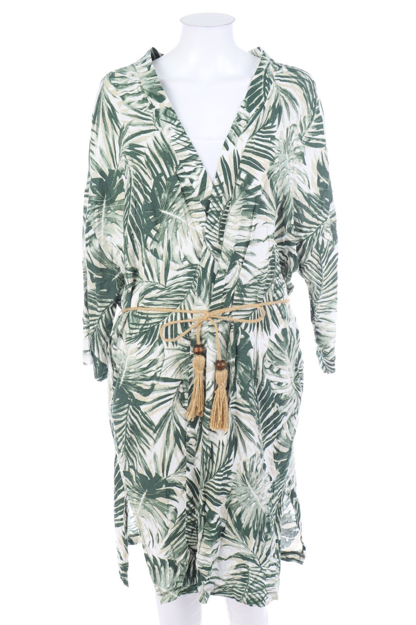 QUZU - Kimono mit Tropical Print - L