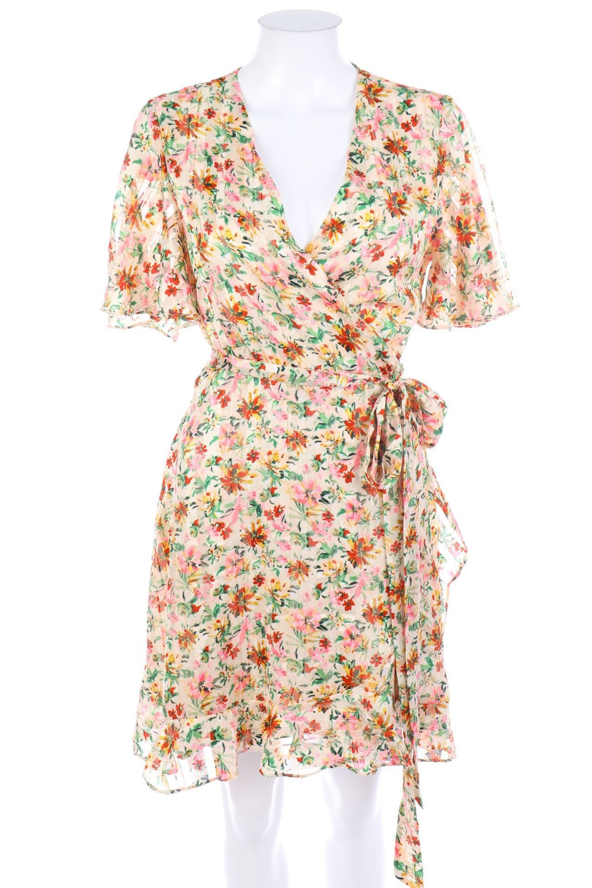 Les Petites Fleurs - Wickelkleid mit Blumen-Print - D 38
