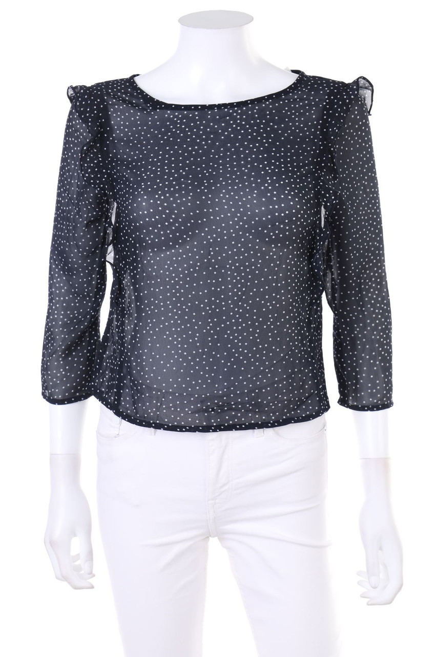 Bershka - Chiffon-Volant-Bluse - S