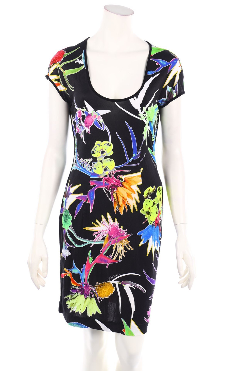Just cavalli - Jersey-Kleid mit Blumen-Print - L