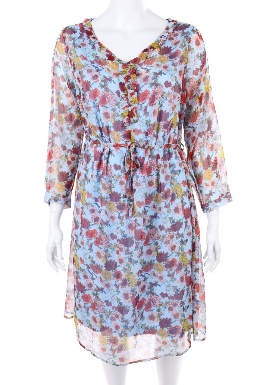 Ulla Popken - Midikleid mit Blumen-Print - D 50-52