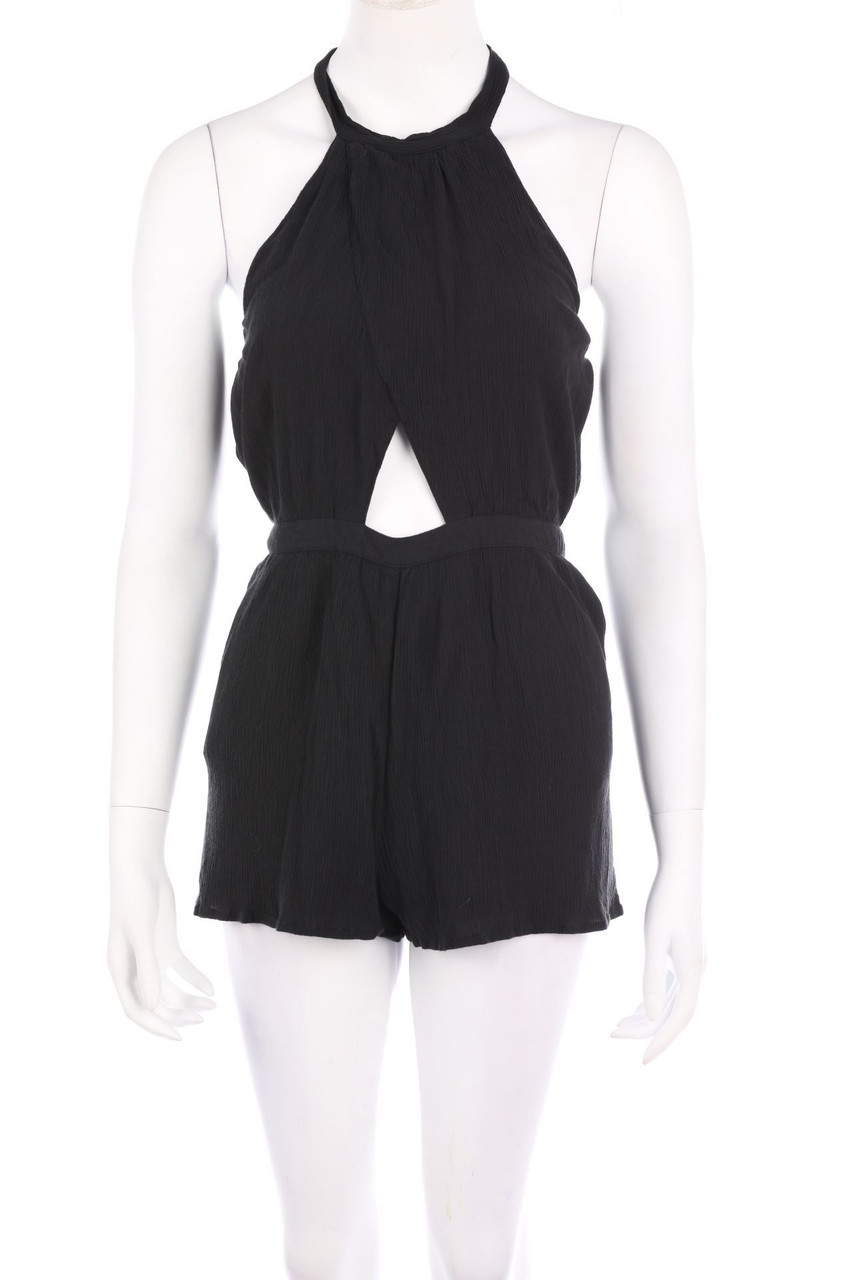 HOLLISTER - Neckholder-Playsuit aus Viskose mit Cut-out - S