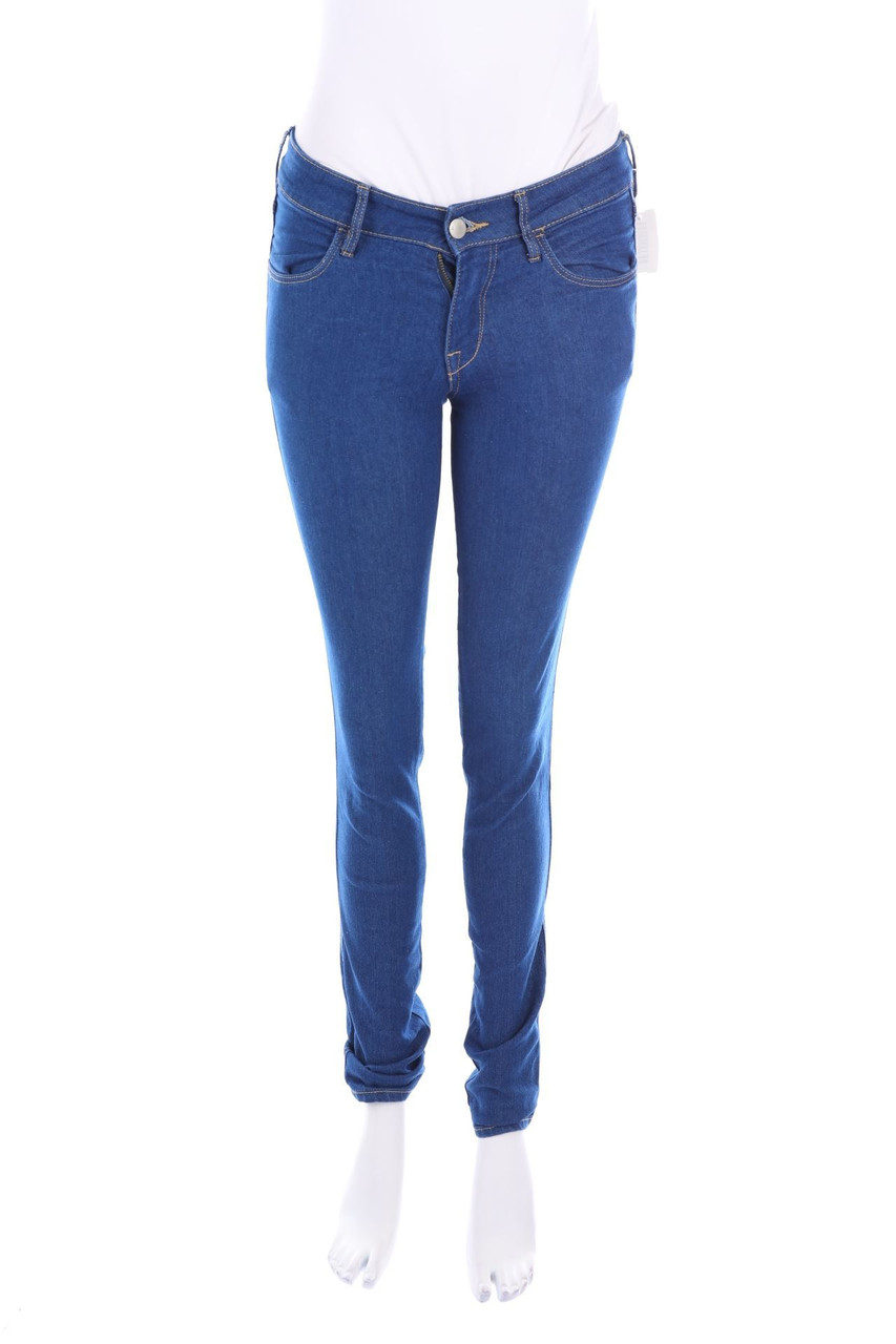 H&M &denim - Skinny-Jeans mit Logo-Plakette - W27