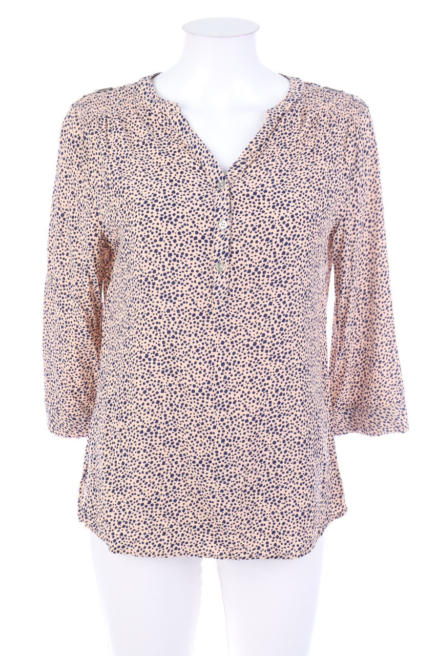 Chicorée - Print-Bluse mit 3/4-Ärmel mit Krempel-Ärmeln - S