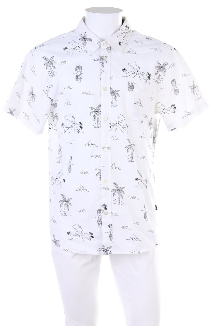 Valor Collective - Kurzarm-Hemd mit Tropical Print - L