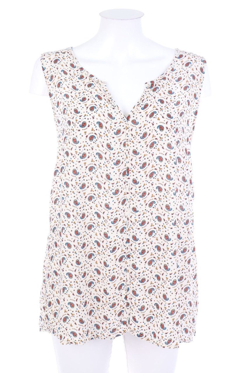 Ohne Label - Blusentop mit Raffungen - D 40