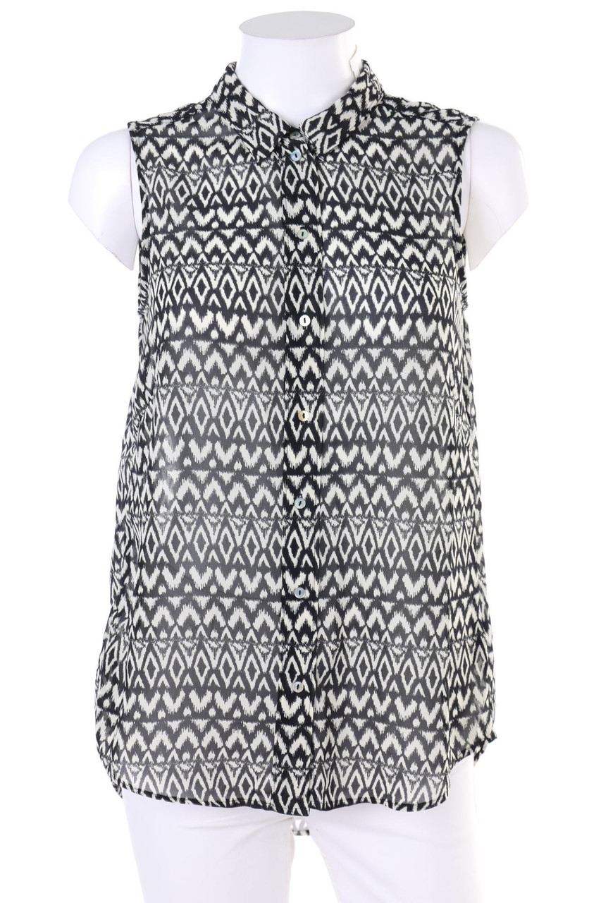 H&M - ärmellose Hemd-Bluse mit Ethno-Print - D 34