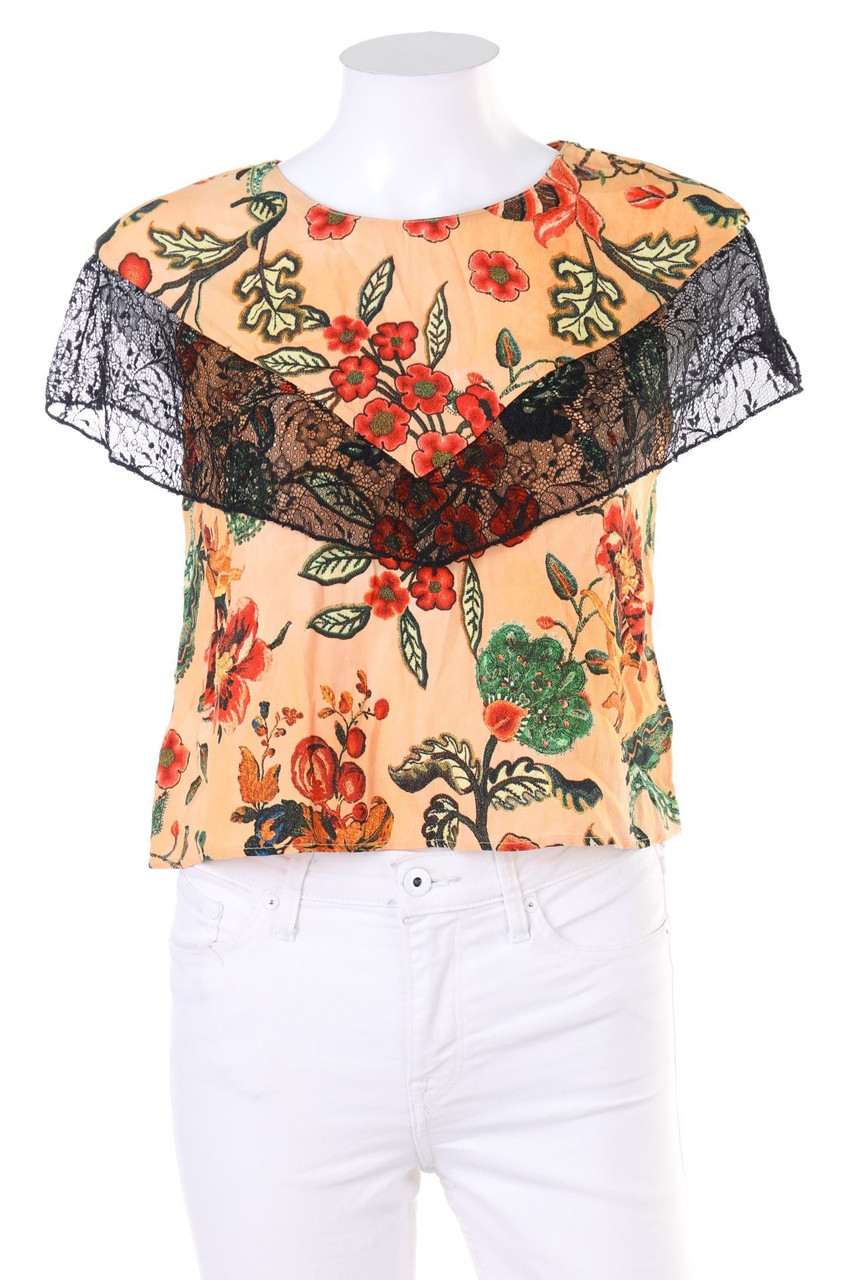 ZARA TRF - Bluse mit floralem Muster - M