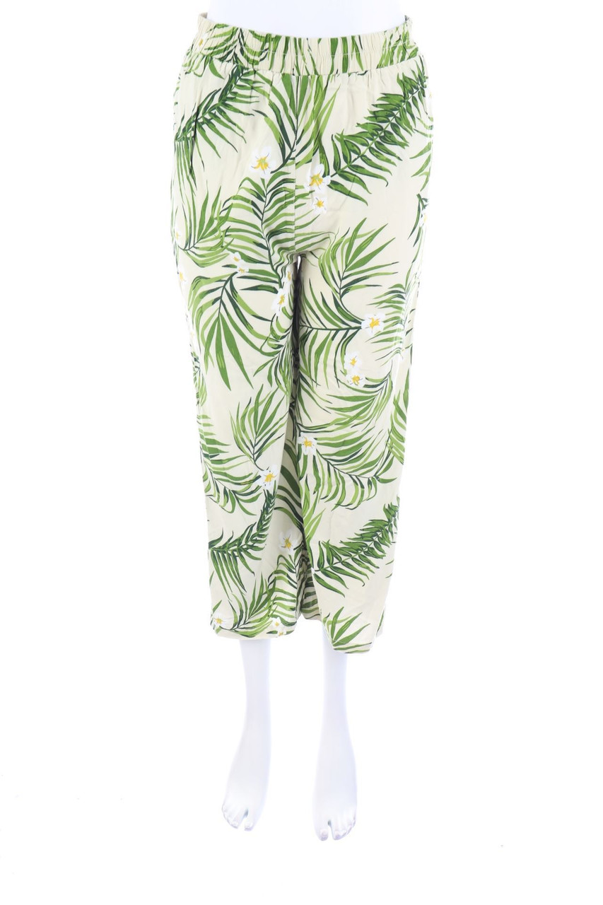Chicorée - Jogger-Hose mit Tropical Print - S