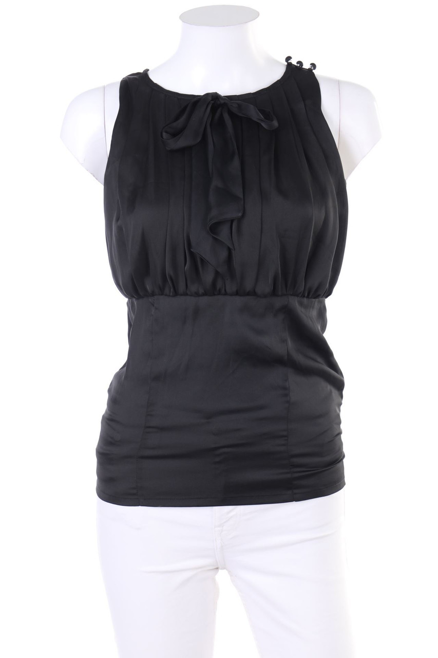 3 SUISSES - Blusentop aus Satin mit Schleife - D 34