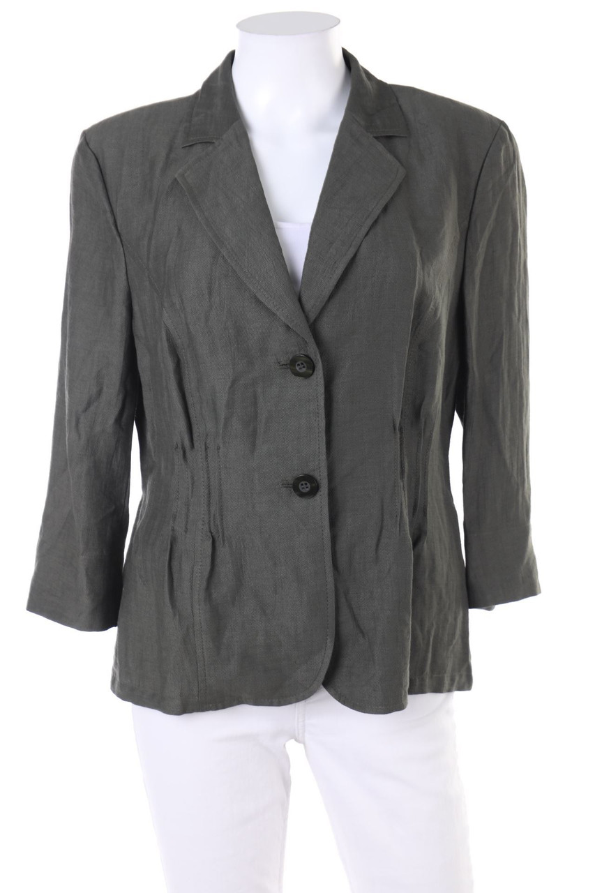 FRANK WALDER - Dandy-Blazer aus Leinen-Mix zum Knoten - D 38