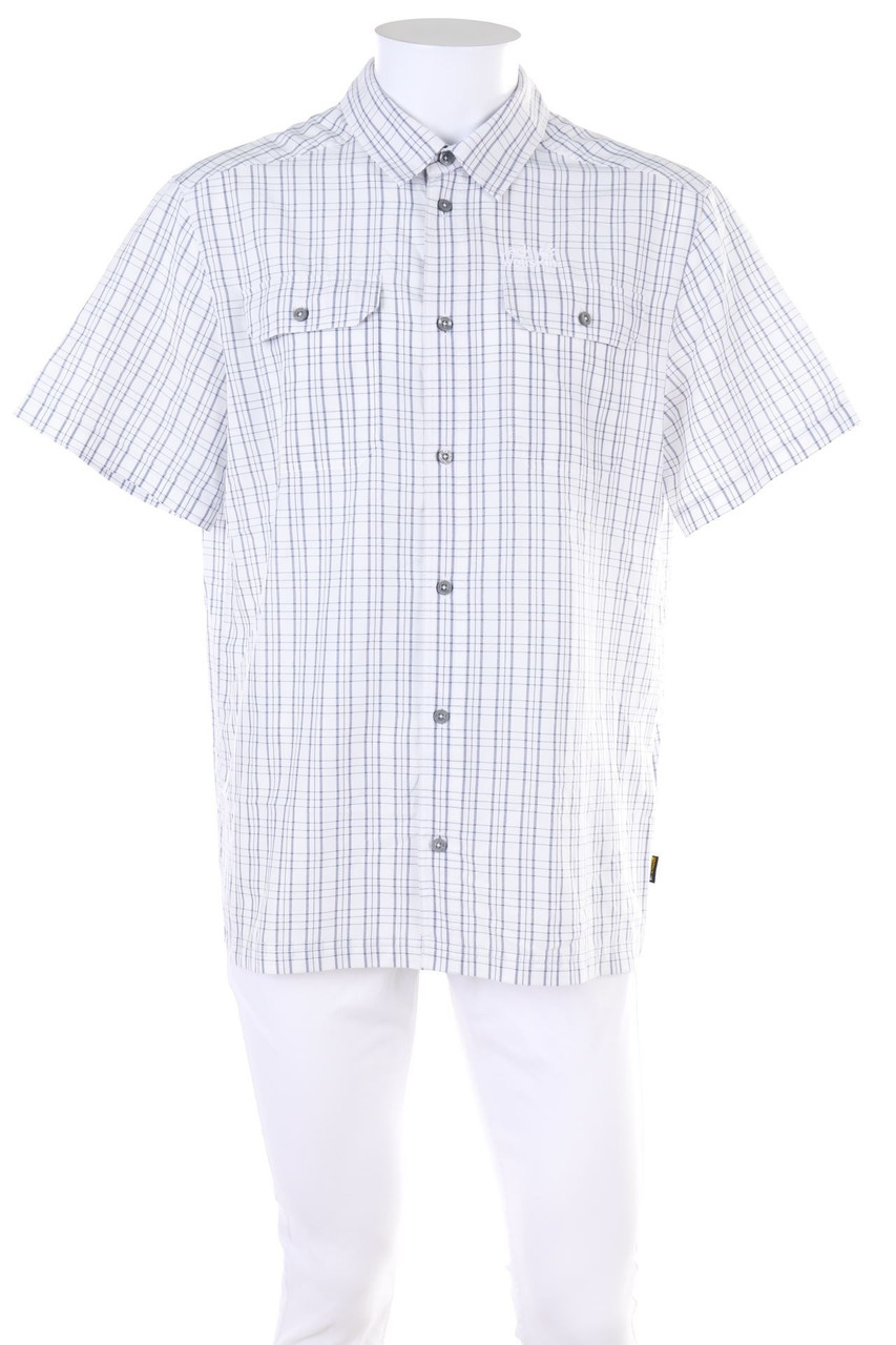 Jack Wolfskin - Kurzarm-Hemd mit Karo-Muster - L