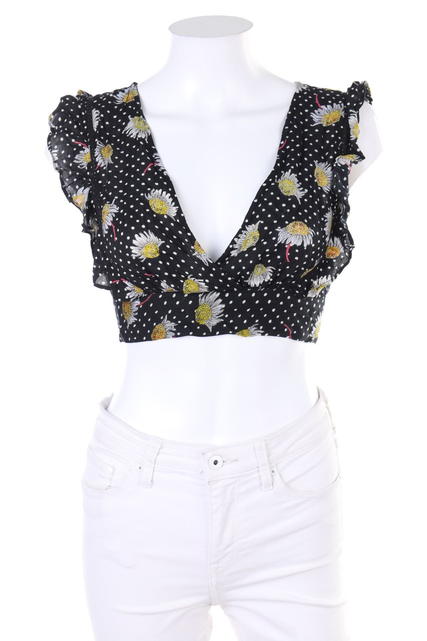 TOPSHOP - Crop-Top mit Blumen-Print - D 30
