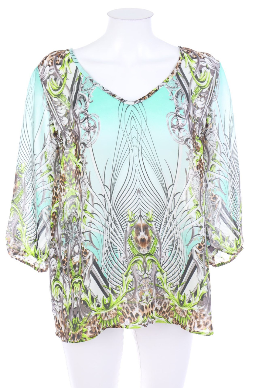 bonprix collection - Print-Bluse mit 3/4-Ärmel - D 40