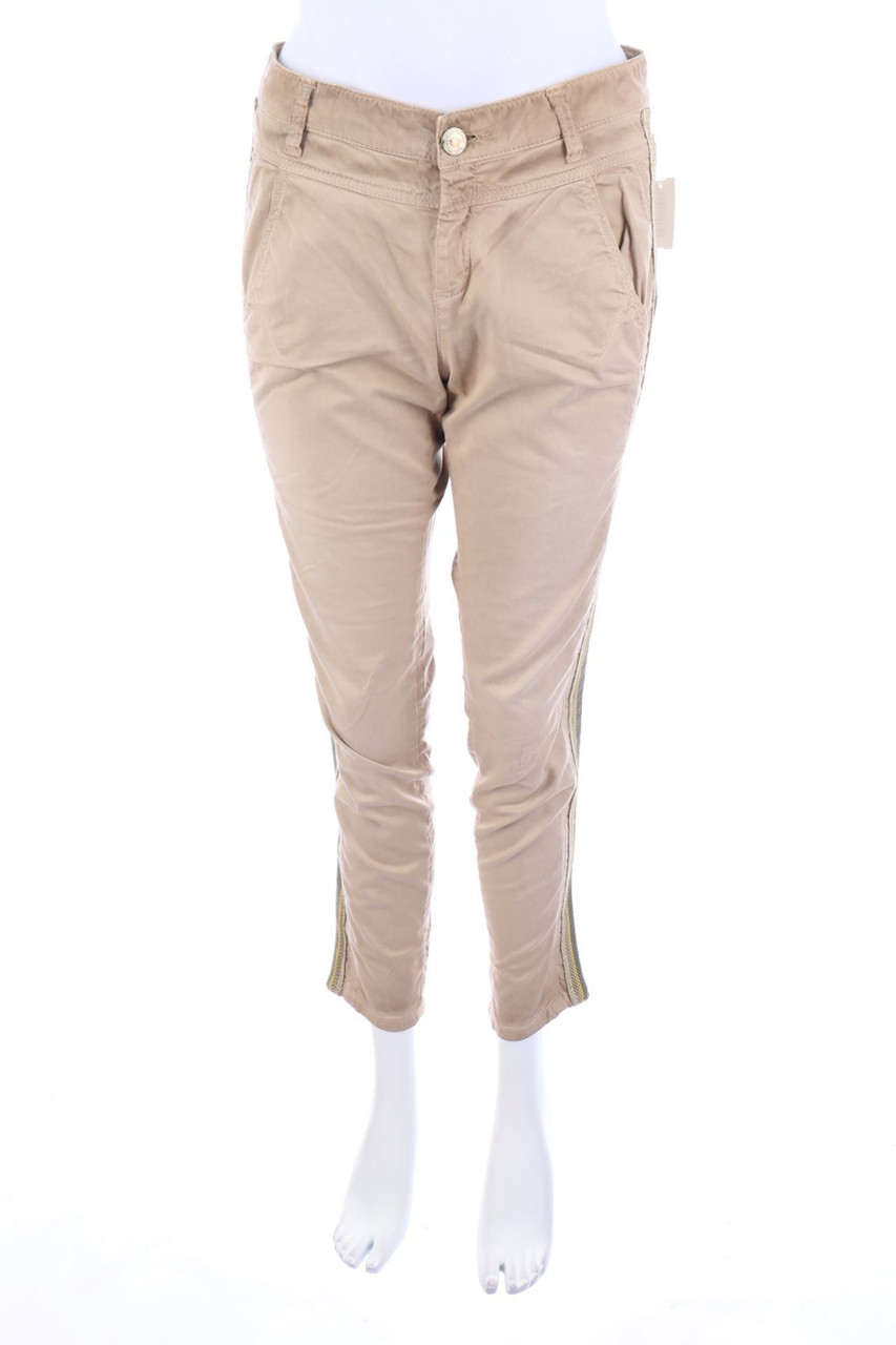 CAMBIO - Used Look Skinny-Jeans mit Galonstreifen - M