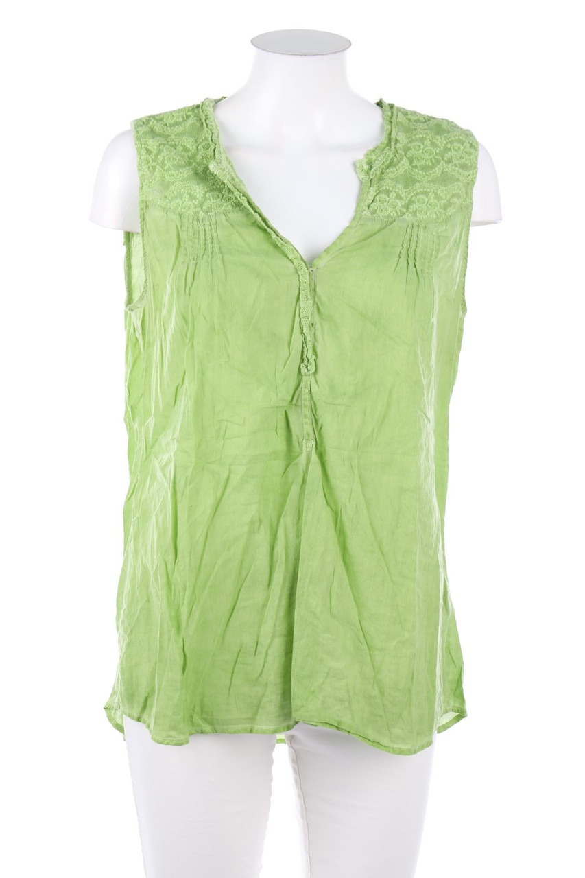 SURE - Blusentop aus Baumwolle mit Spitze - D 42