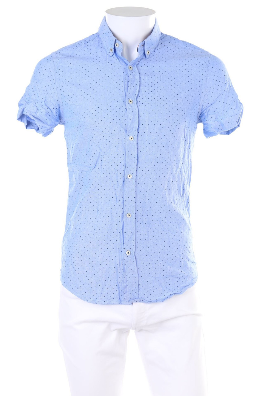 ZARA - Kurzarm-Hemd mit Pünktchen - S