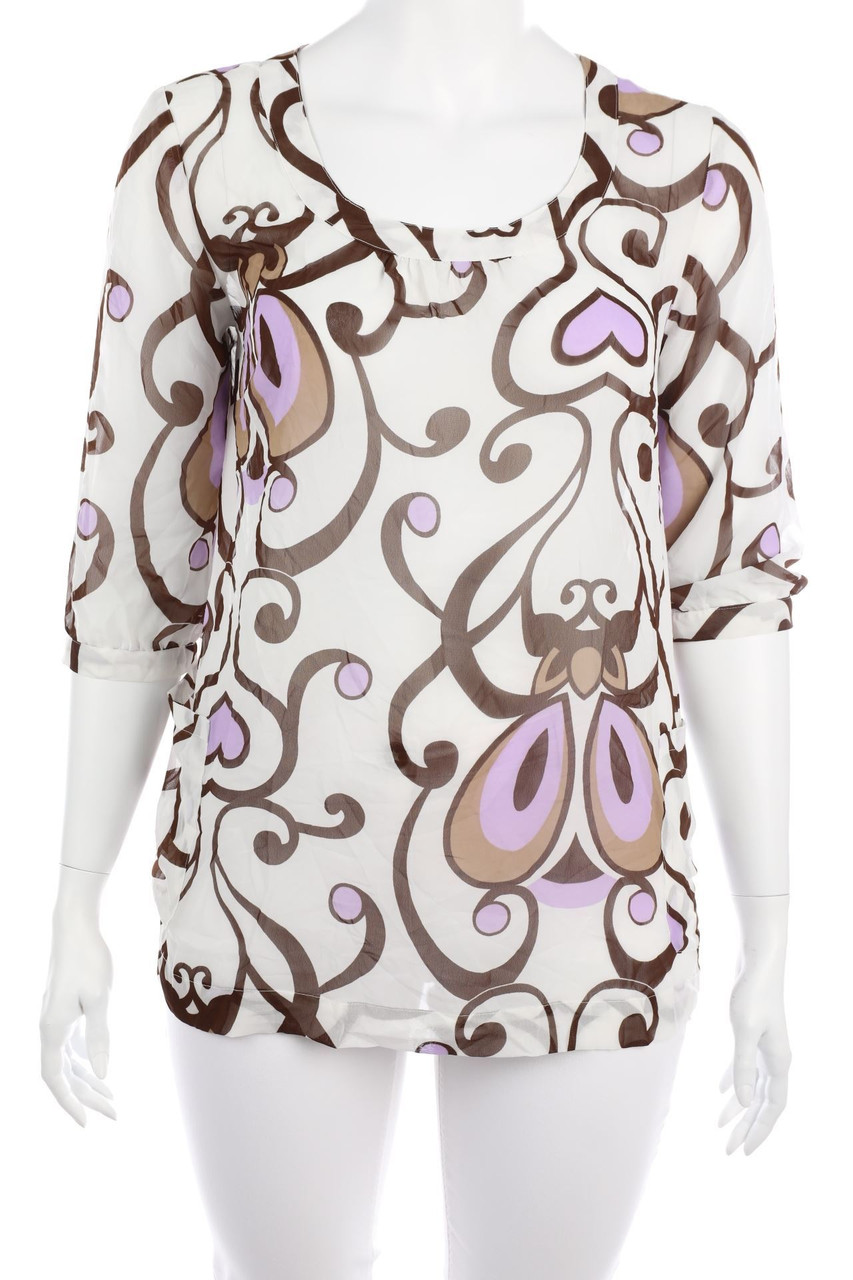 bonprix collection - Tunika-Bluse mit aufgesetzten Taschen - D 44