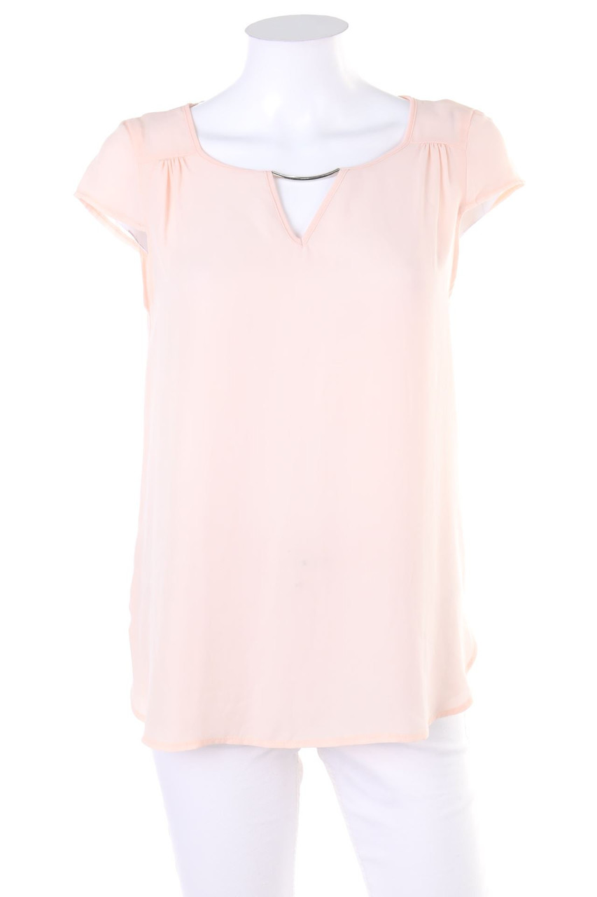 Ohne Label - Blusentop mit Raffungen - D 38