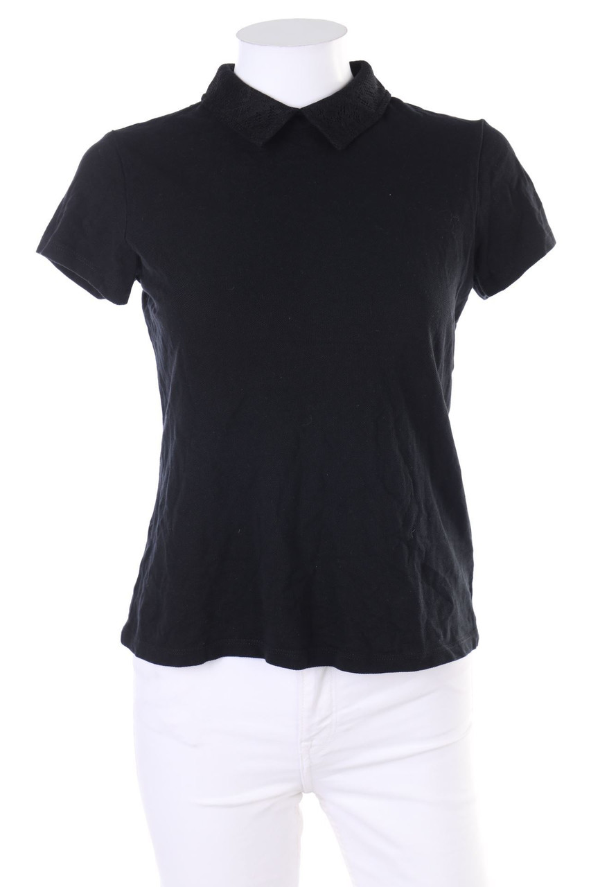 CAMAÏEU - Kurzarm-Bluse mit Kragen - S