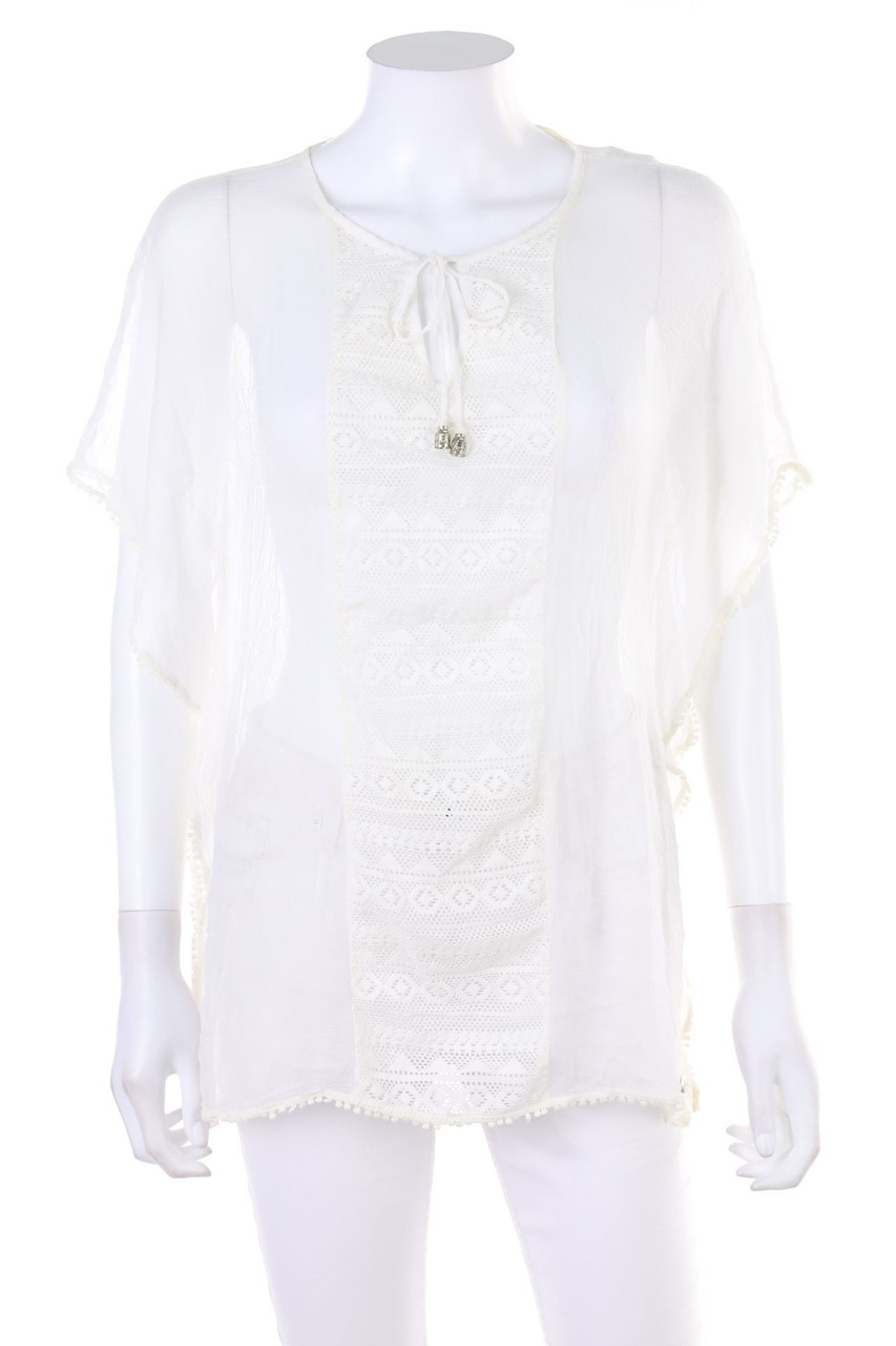 s.Oliver - Tunika-Bluse mit Spitze - XS