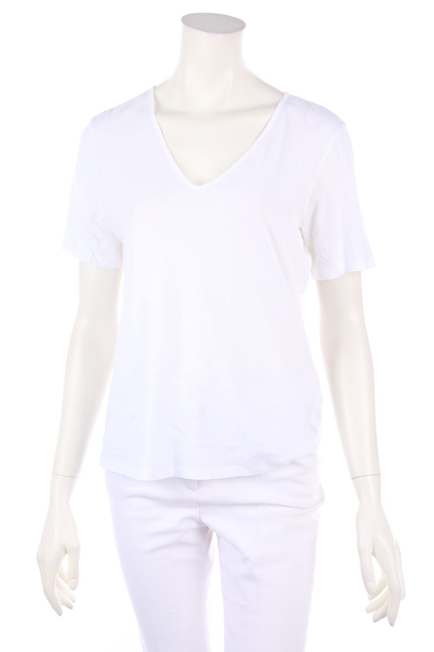 sandro - Kurzarm-Shirt mit Spitze - D 34