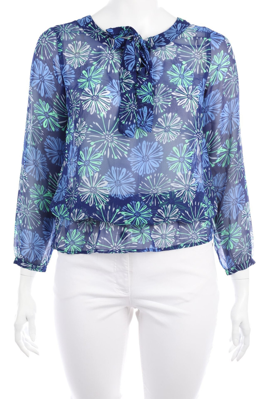 Ohne Label - Tunika-Bluse mit Blumen-Print - D 46