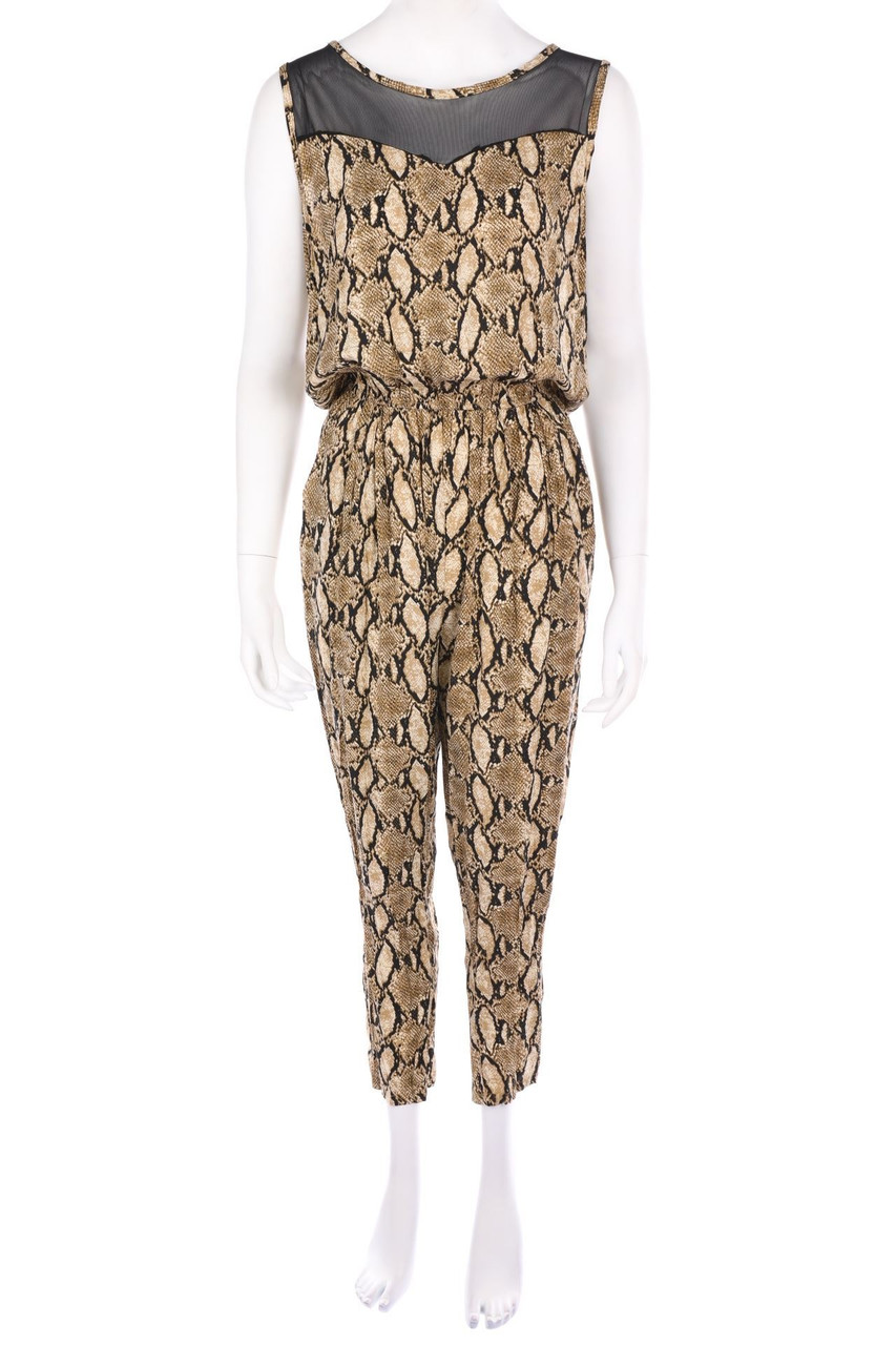 Ohne Label - Jumpsuit mit Animal-Print - S