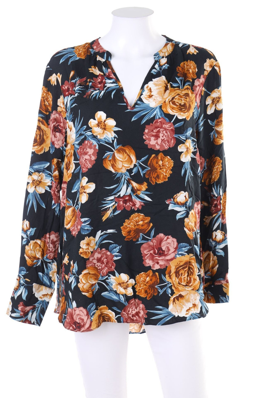 AMISU - Bluse mit Blumen-Print - L