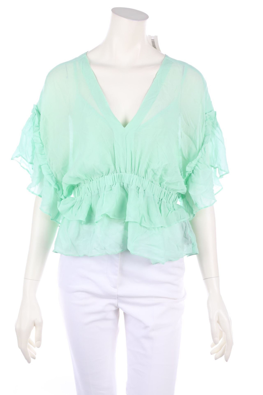 The Kooples - Chiffon-Volant-Bluse - D 36