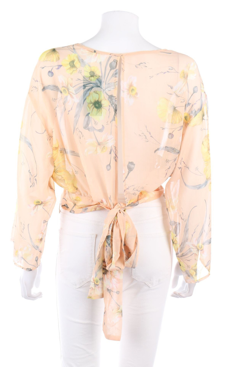 H&M - Cropped-Bluse mit Blumen-Print - D 36