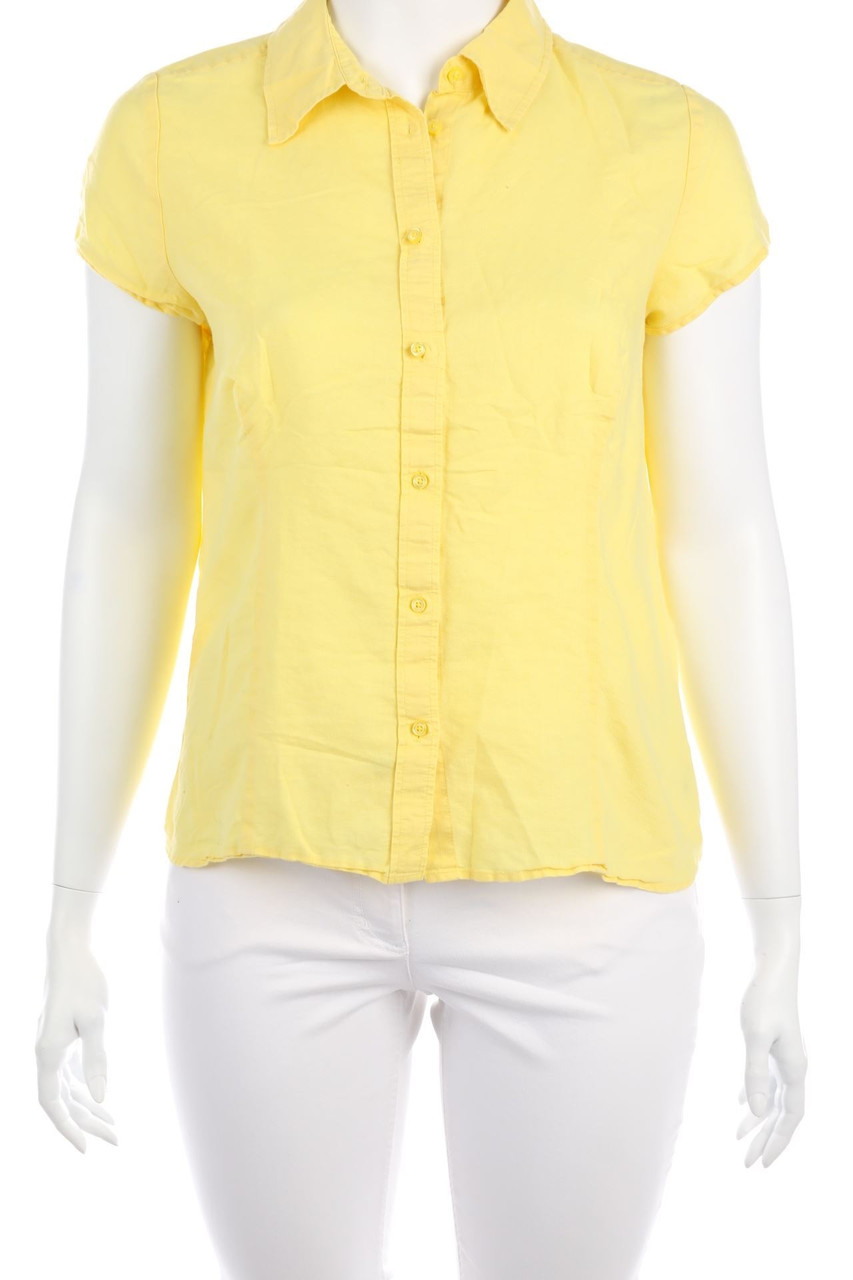 Yessica by C&A - Hemd-Bluse mit kurzem Ärmel aus Leinen-Mix - D 48