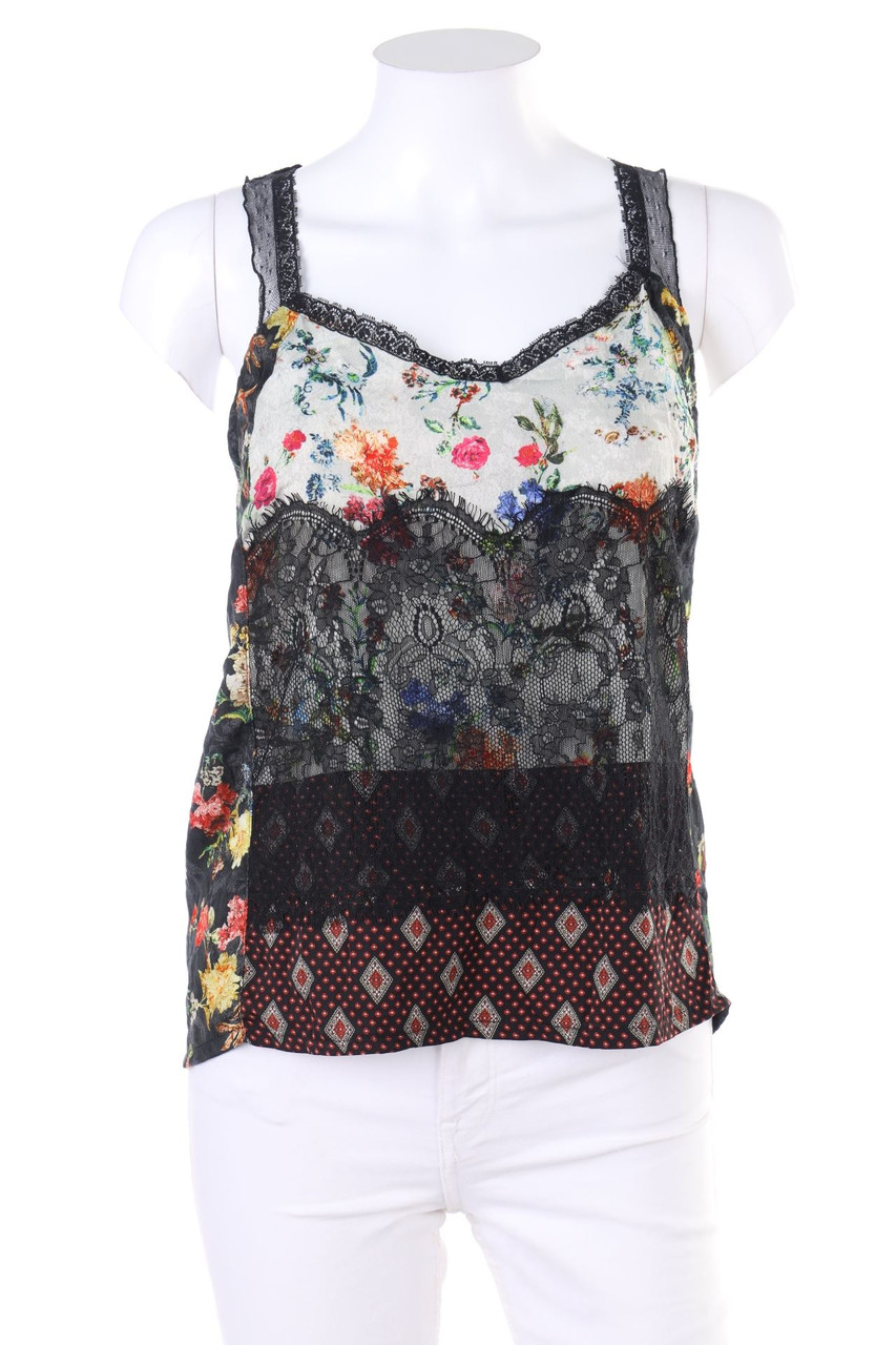 Ohne Label - Blusentop mit Blumen-Print - S