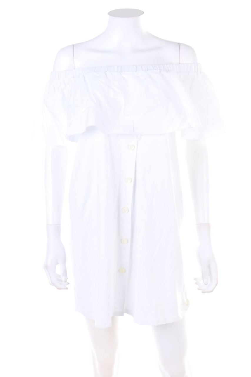 PULL&BEAR - Carmen-Blusenkleid mit Volants - M