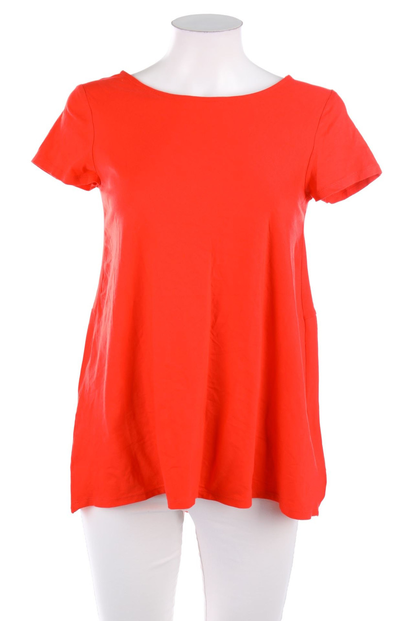 LANDS´END - Kurzarm-Shirt mit Chiffon - XS