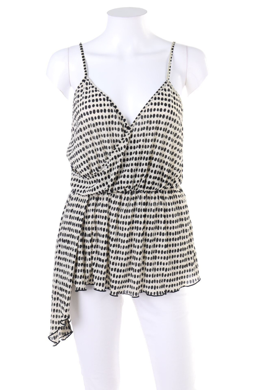 ZARA - Blusentop in Wickel-Optik mit Punkten - M