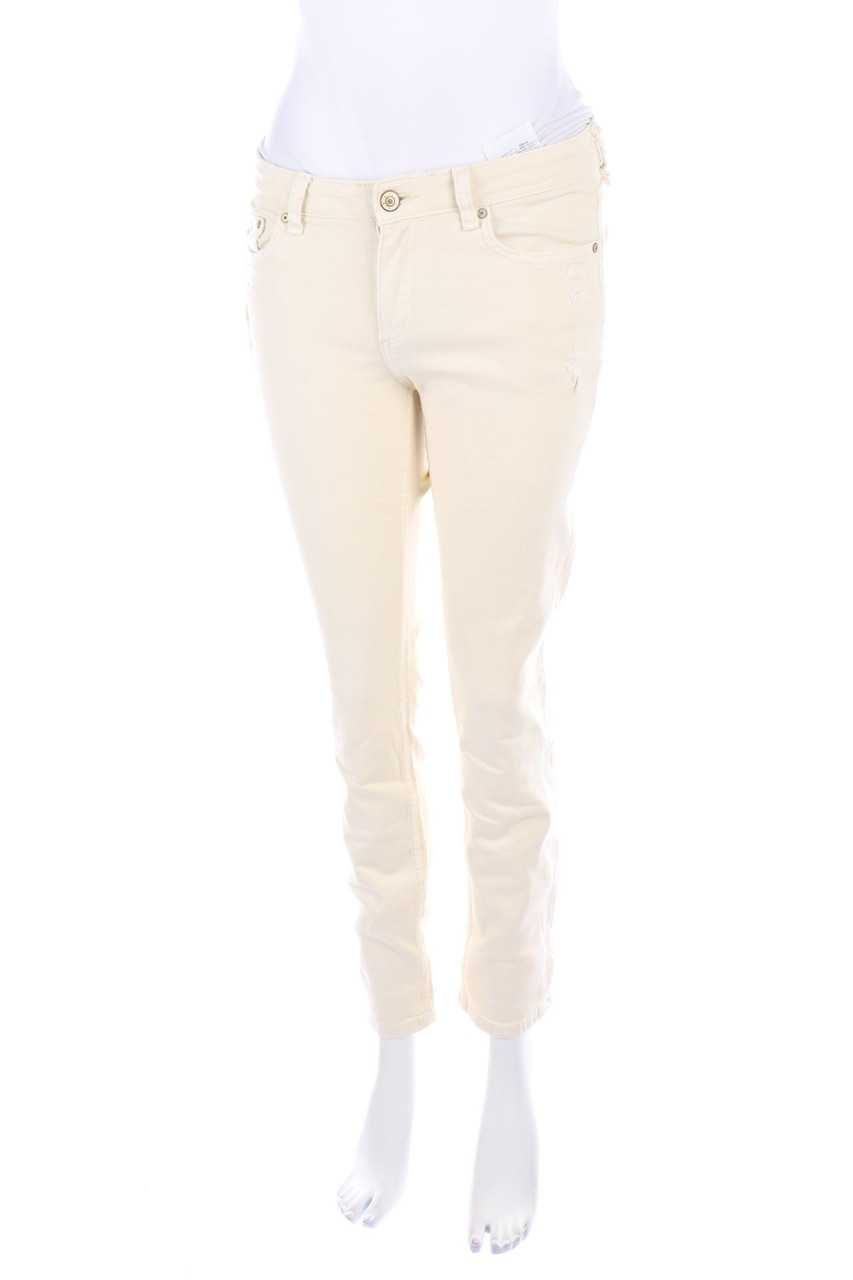 MANGO DENIM & TEES - Distressed Skinny-Jeans mit Logo-Patch - D 36