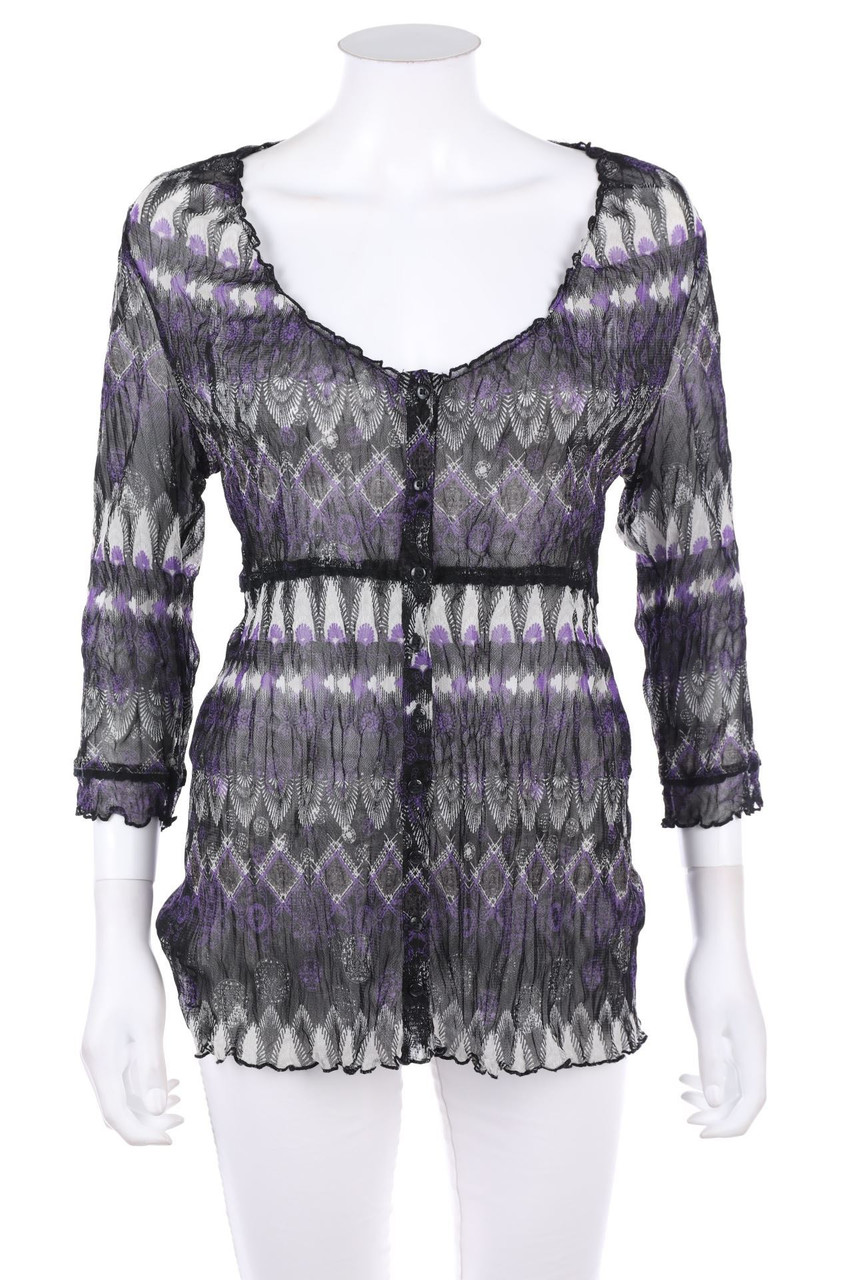 s.Oliver - Print-Bluse mit 3/4-Ärmel - D 42