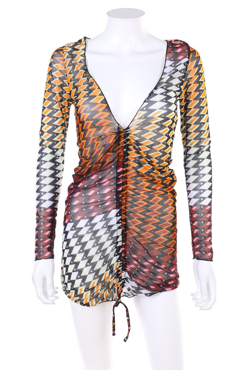 Ohne Label - Minikleid mit Raffungen - M