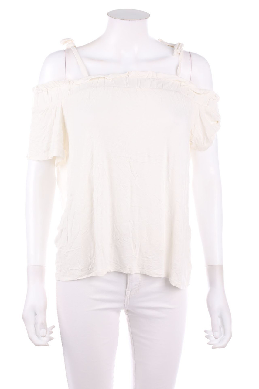 pieces - Cold-Shoulder-Kurzarm-Shirt - XS