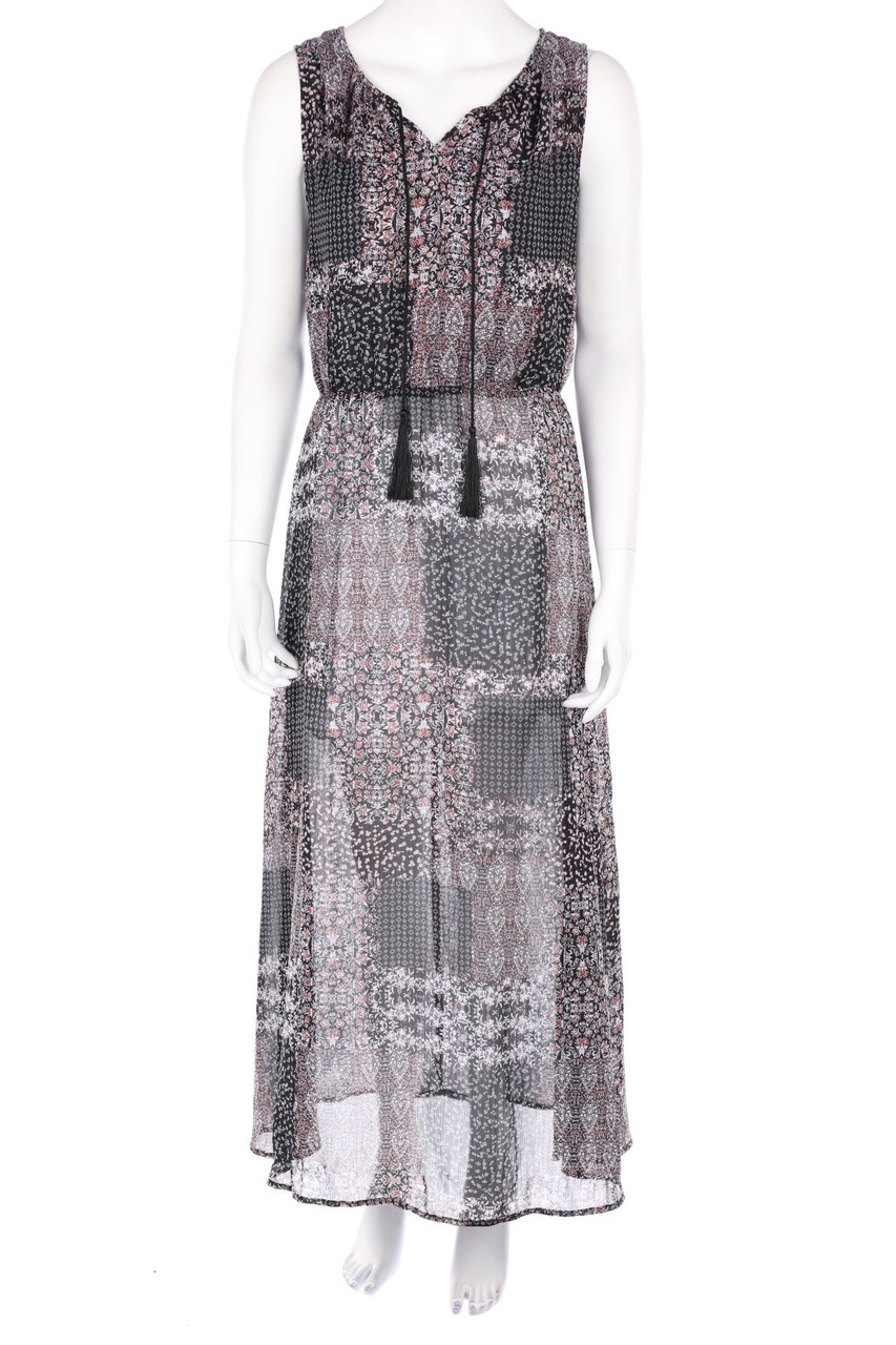 Ohne Label - Maxi-Kleid mit Blumen-Print - D 44