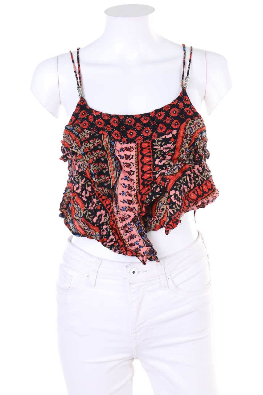 TALLY WEiJL - Cropped-Boho-Blusentop mit Volants - S