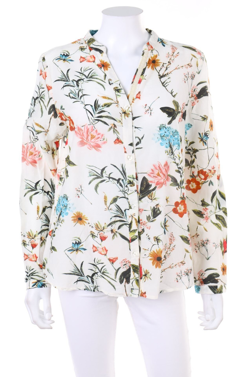 Darling HARBOUR - Bluse aus Seiden-Mischung mit Blumen-Print - D 40