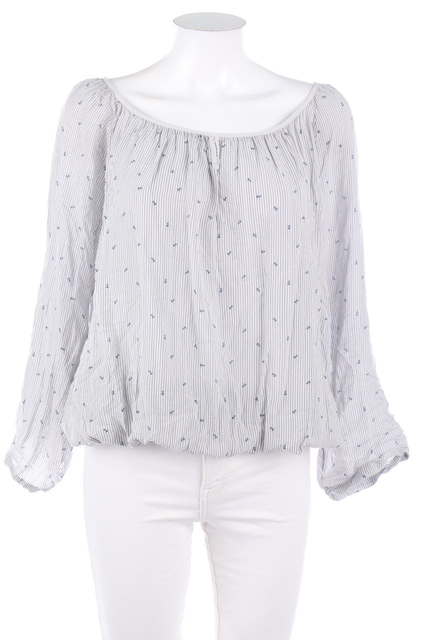 Herzdame - Bluse mit Krempel-Ärmeln - XL