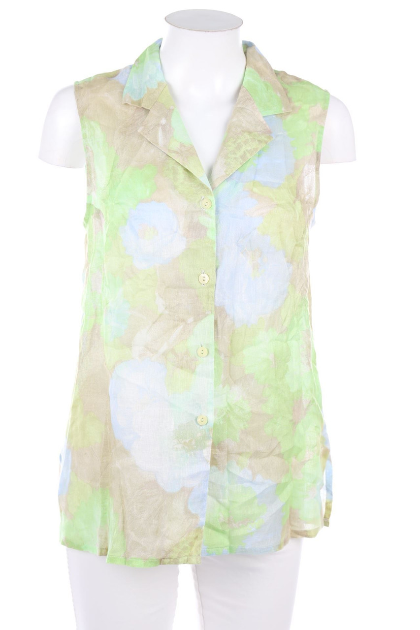 Trust Shirt Collection - Blusentop aus Leinen mit Print - D 40