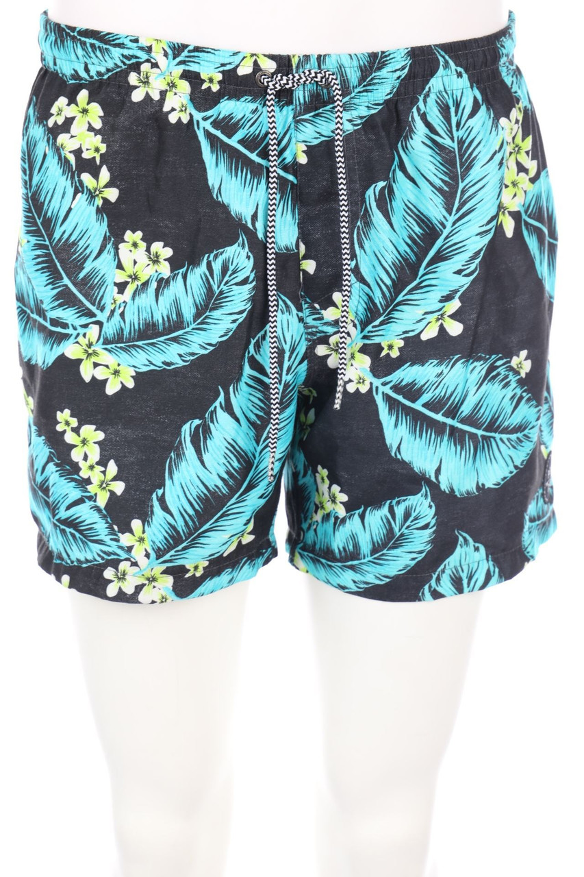 PROTEST - Schwimm-Shorts mit Tropical Print - M