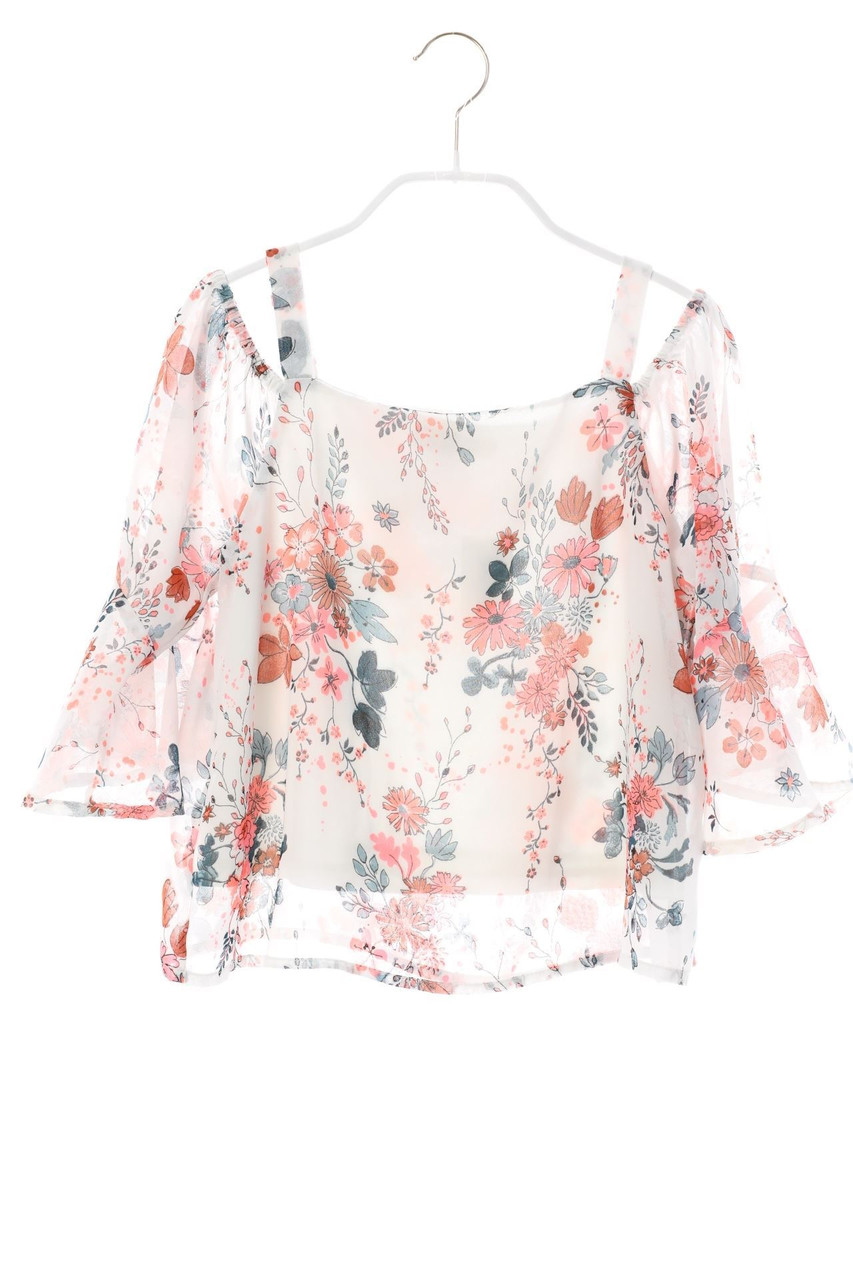 H&M - Cold-Shoulder-Bluse mit Blumen-Print - 140